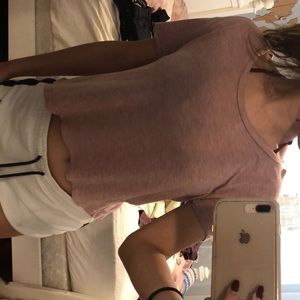 light pink cropped tshirt SIZE S
